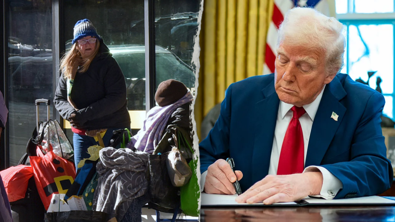 Homeless people can be removed from streets by cities, states in new Trump executive order
