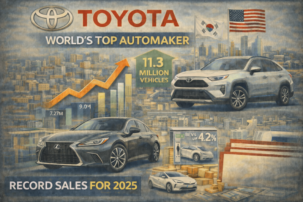 Toyota tops global auto sales in 2025 as hybrids offset US tariff pressure
