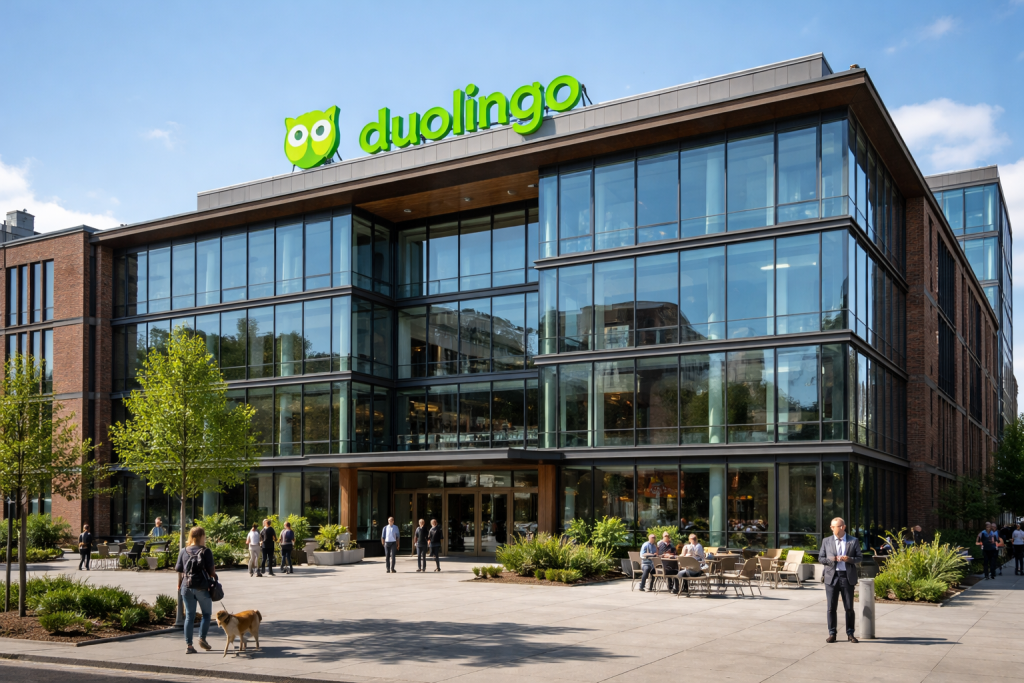 Duolingo stock: extremely oversold as falling wedge forms